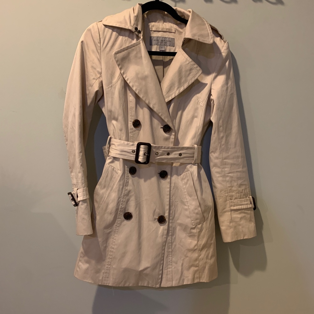 Andrew Marc Women's Belted Trench Coat